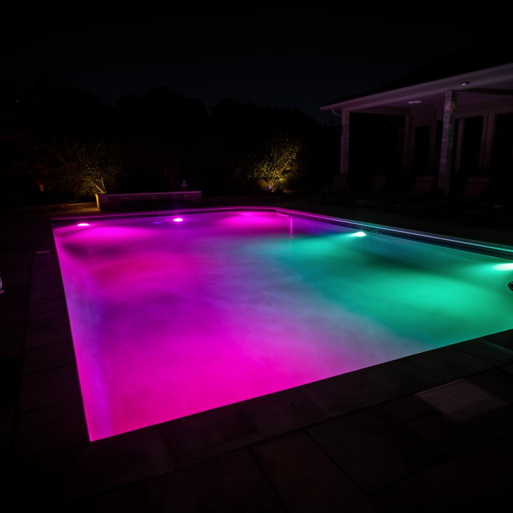 Glowing pool